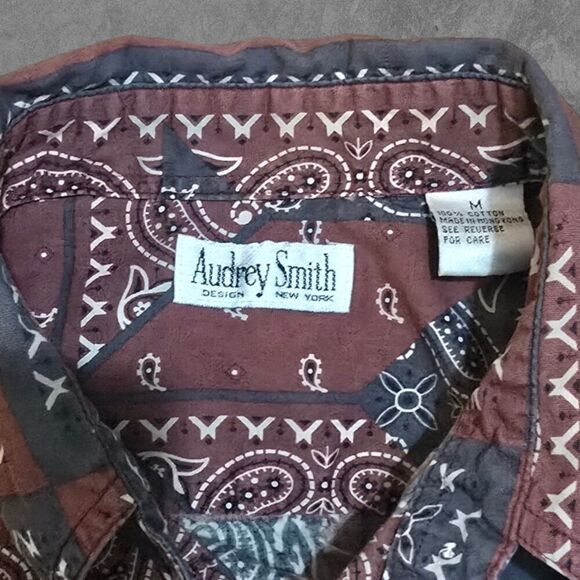 Vintage Paisley Disco Button Down Shirt Medium - Picture 4 of 6